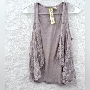 Spoiled | Lace Duster Vest